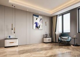 现代卧室背景墙