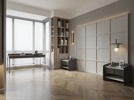 现代卧室场景效果图