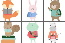 卡通小动物矢量图