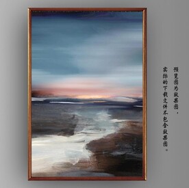 抽象霞光山水油画装饰画