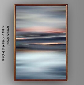 抽象霞光山水油画装饰画