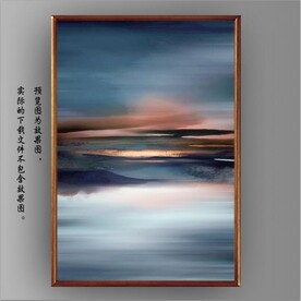 抽象霞光山水油画装饰画