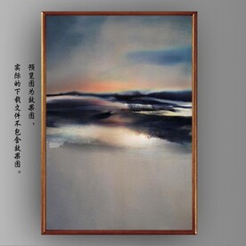 抽象霞光山水油画装饰画