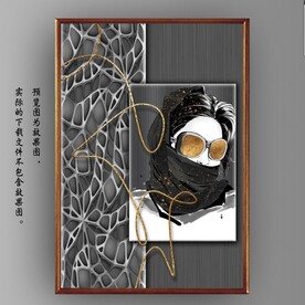 抽象时尚美女玄关装饰画