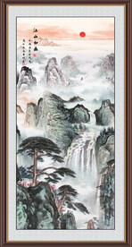 国画迎客松