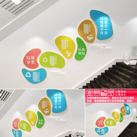 垃圾分类楼道文化墙