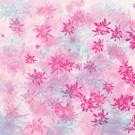 渲染花卉粉彩印染花纹