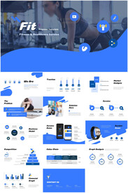 健身减肥运动动态ppt模板