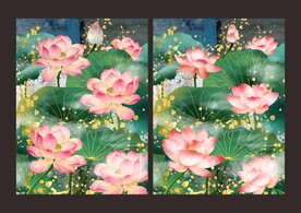 荷花玄关画