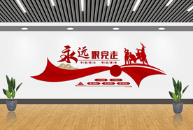 永远跟党走文化墙