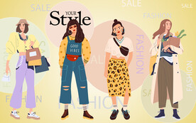 女装店服装背景墙