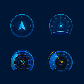 仪表盘信息数据矢量分层元素