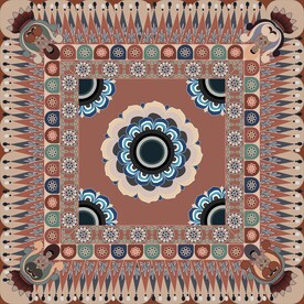 莫高窟唐平瓣莲花纹藻井