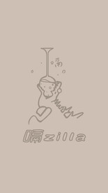 嗝斯拉 创意通手壁纸机 金线稿