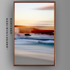 北欧风抽象天空油画玄关装饰画