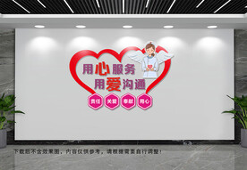 用心服务文化墙