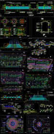 小区水景墙规划CAD图纸