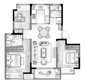户型图 家配图 洋房图图片