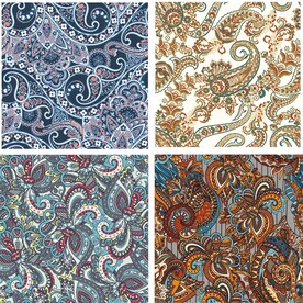 宫廷花卉 妖果花 满印 边框花