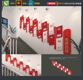 党建楼梯文化墙