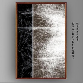 光影抽象几何线条玄关装饰画