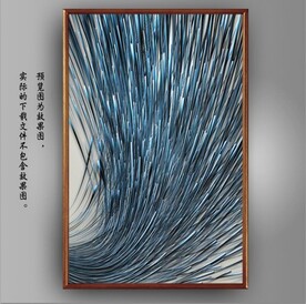 光影抽象线条风景装饰画