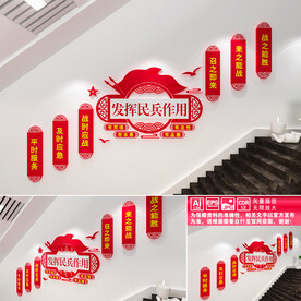 民兵之家楼道文化墙