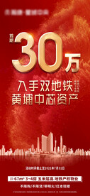 地产红色金色爆首付首期30