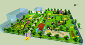 幼儿园效果图  户外活动场地