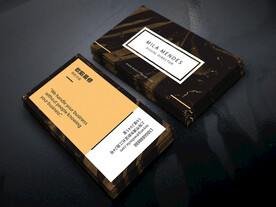 大理石纹背景简约时尚名片设计