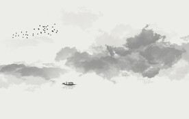 轻奢装饰画 水墨山水风景画