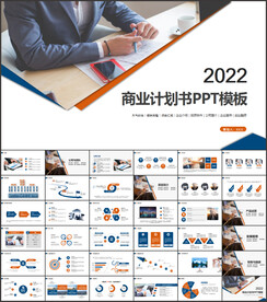 红色简约创业商业计划书企业宣传