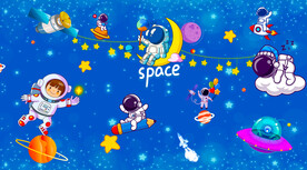 卡通星空宇航员