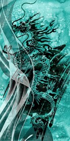 中式玄关龙背景墙