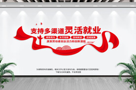 多渠道灵活就业文化墙