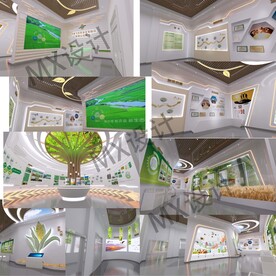 农业企业展厅成套效果图3D模型