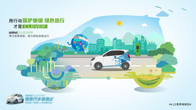 地球日汽车海报