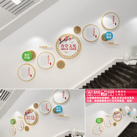 食堂楼道文化墙