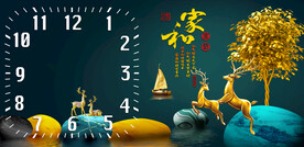 高清分层钟表盘装饰画