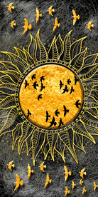 式抽象线条金色装饰画