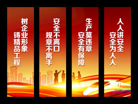 建筑工地安全标语挂画