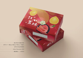 柚子包装礼盒 平面图