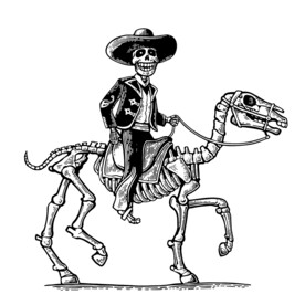 骷髅  人    骑马