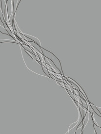 高清分层透明底黑白线条打印图