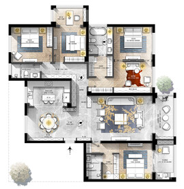 户型图 家配图 洋房图图片