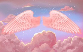 网红直播间翅膀背景墙