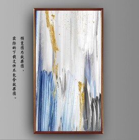 抽象金色油画玄关装饰画