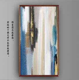 抽象金色油画玄关装饰画