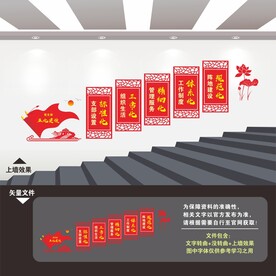 党建楼梯文化墙