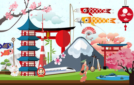 日式料理店工装背景墙